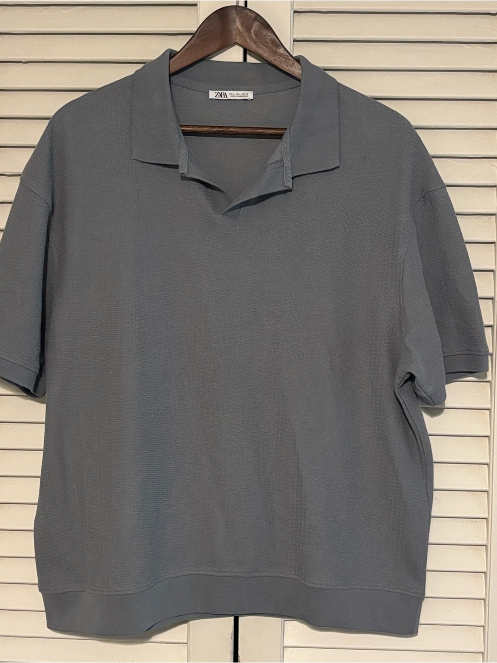 ZARA Men’s Short Sleeve Polo — Gray